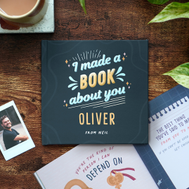 Personalised 'I Made A Book About You' Friendship Gift Book Lifestyle image by FROM YOU TO ME