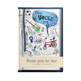 An inspiring guided memory journal for Uncle, sketch design by FROM YOU TO ME